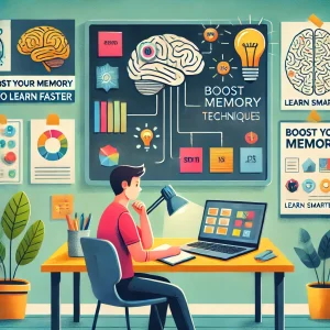 Persona buscando en internet técnicas para memorizar