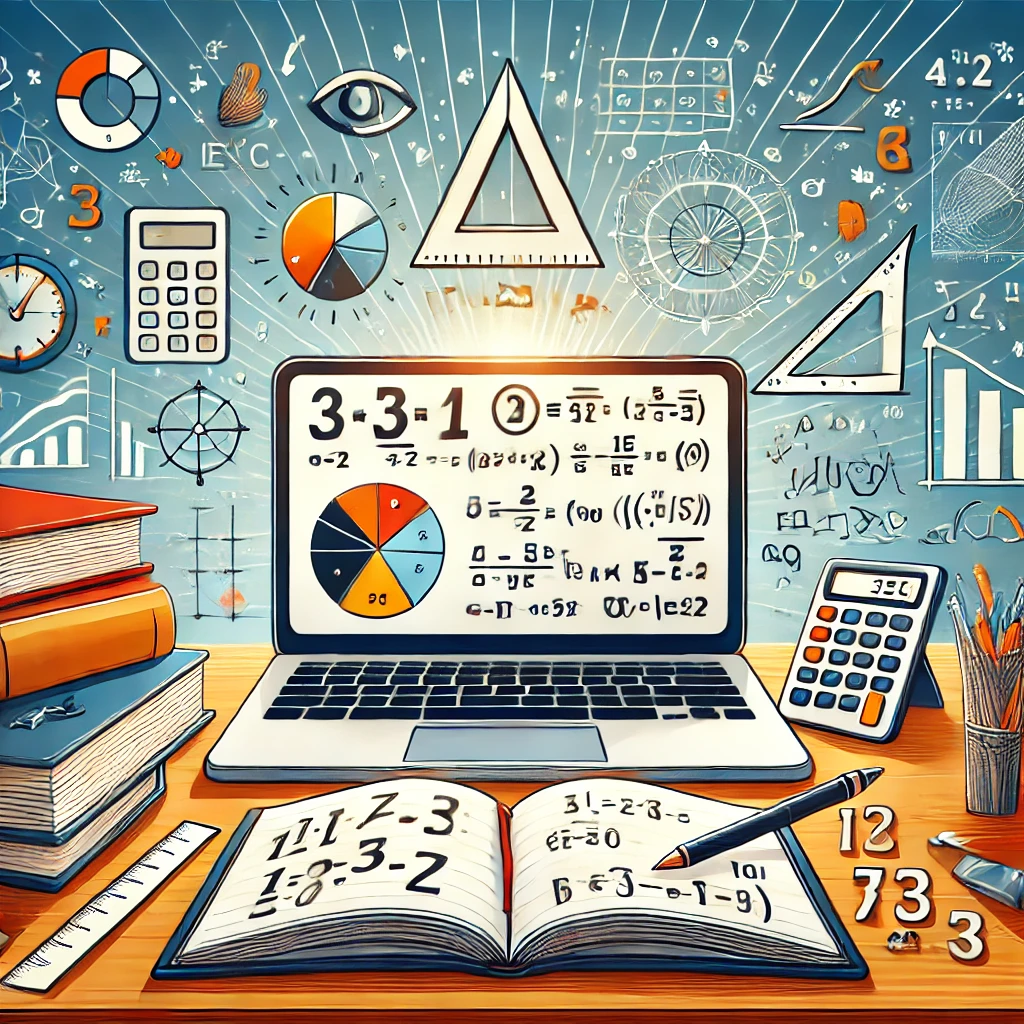 Problema de matemáticas resuelto en la pantalla de un computador